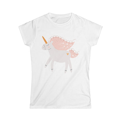 Unicorn Graphic Tee - Cute Pastel Unicorn T‑Shirt for Women