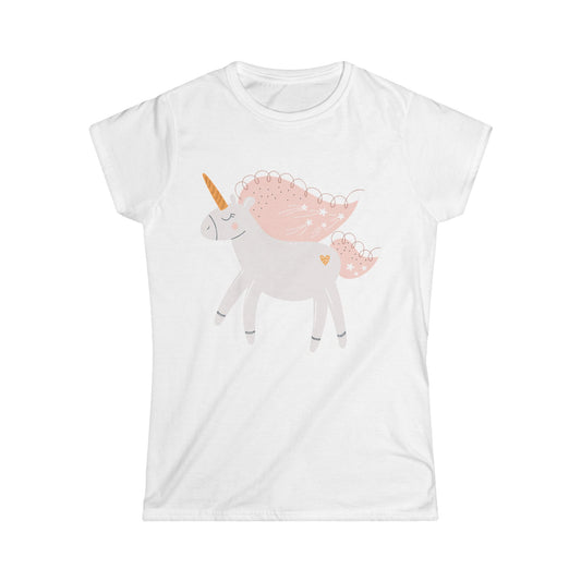 Unicorn Graphic Tee - Cute Pastel Unicorn T‑Shirt for Women