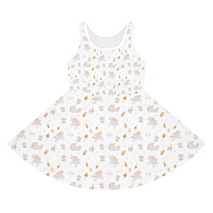 Girls' Unicorn Treats and Twirls Sundress - Lightweight AOP Dress