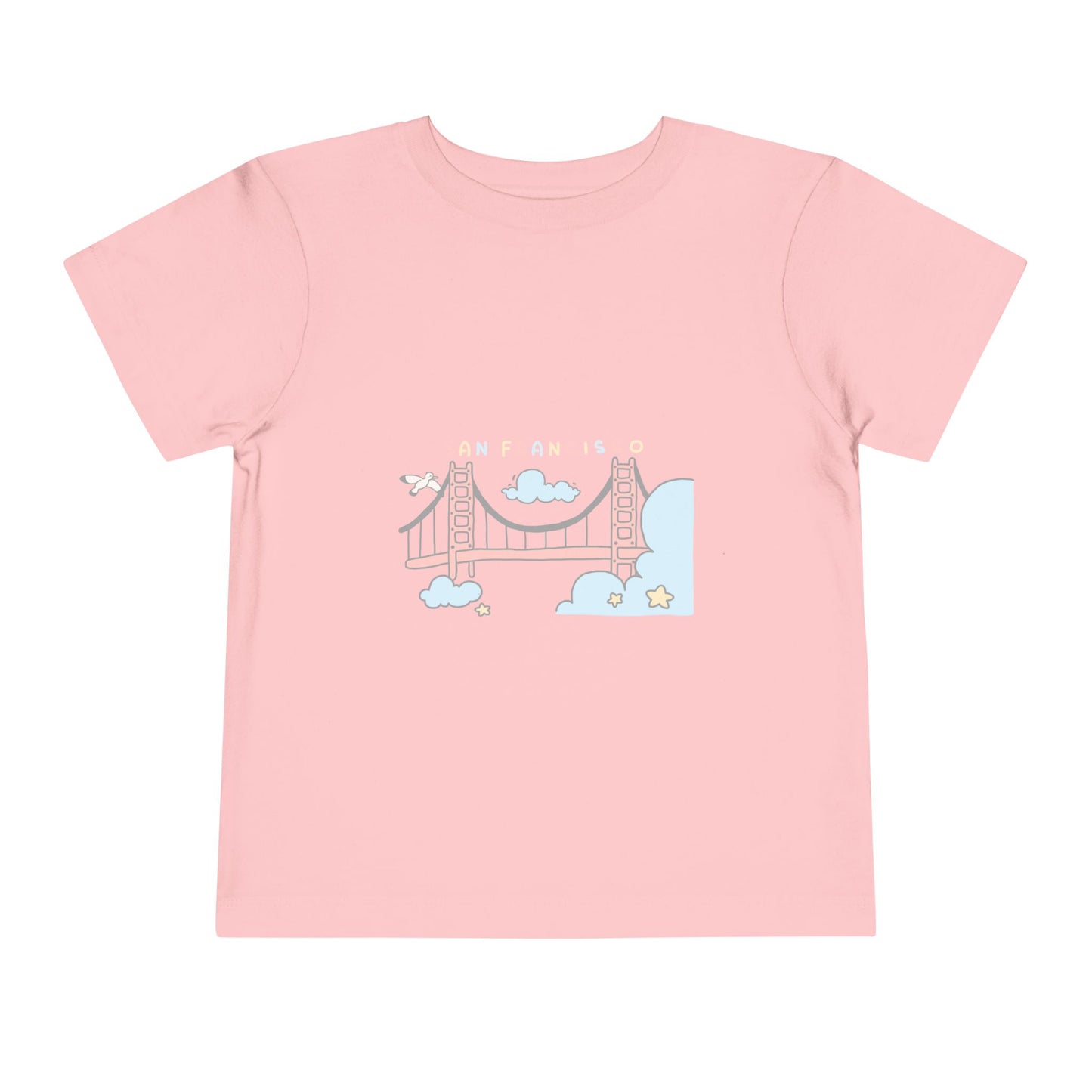 Golden Gate Bridge Toddler Tee — Cute Pastel San Francisco Bridge Graphic