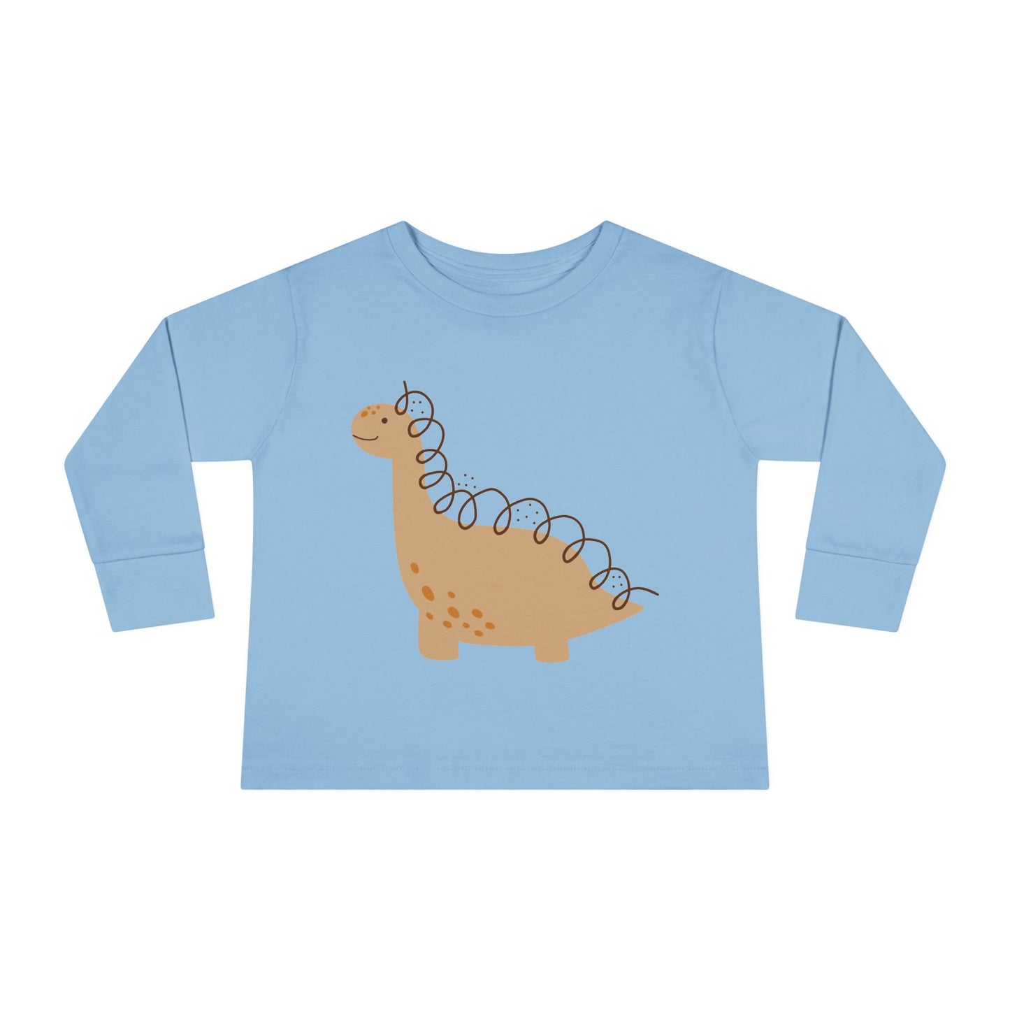 Toddler Long Sleeve Tee - Gentle Dino Buddy Minimalist Kids Shirt
