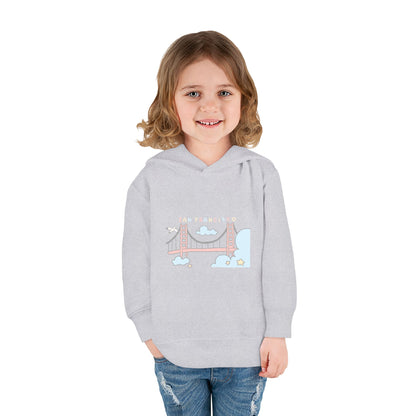 Toddler Hoodie — Cute Pastel Golden Gate Bridge Pullover