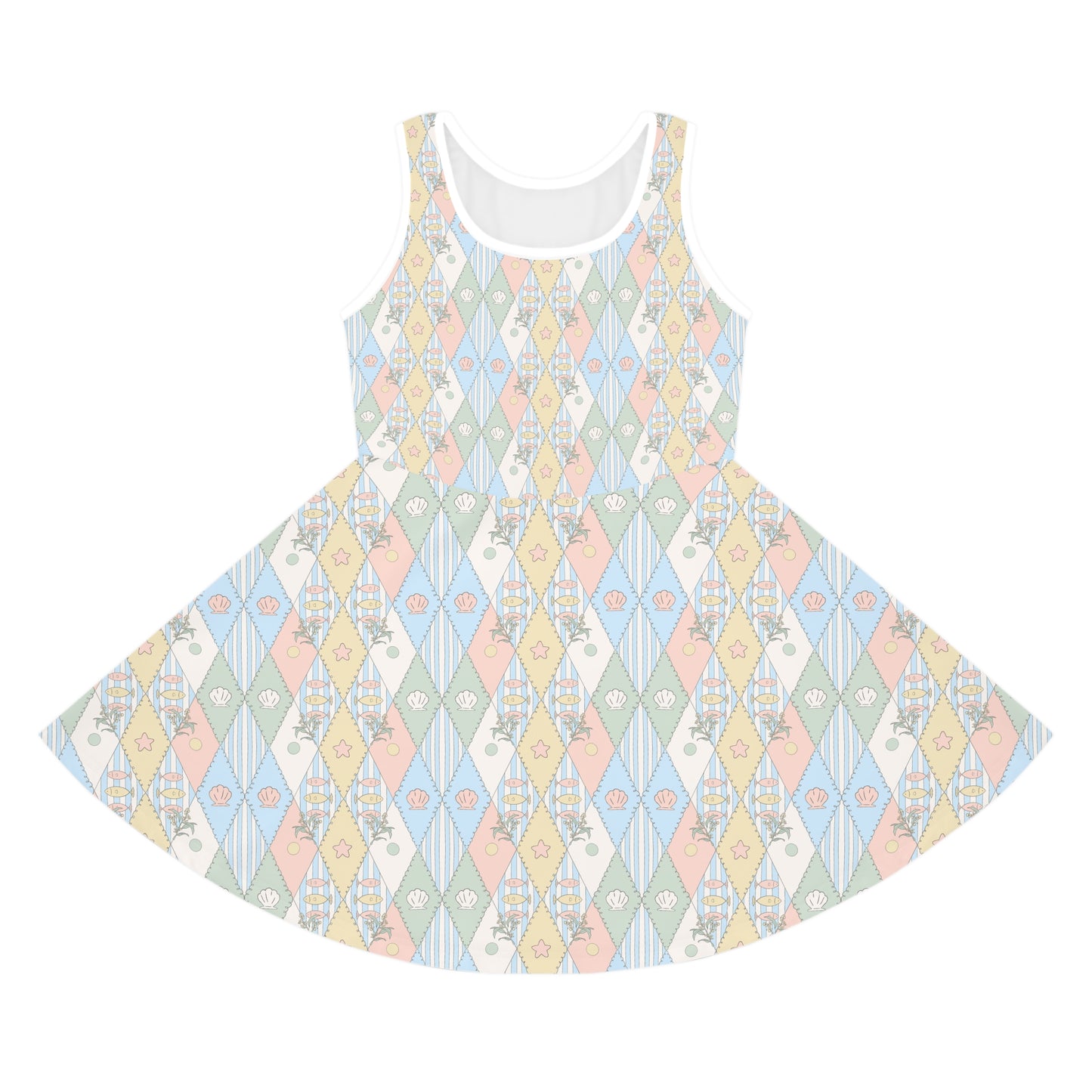 Adult Australian Floral Diamond Print Sundress