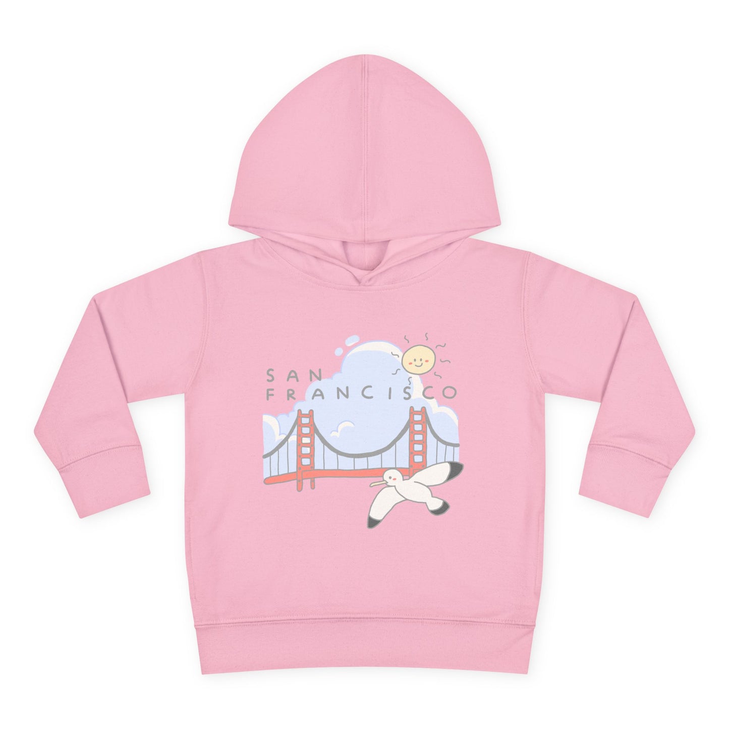 San Francisco Toddler Hoodie — Golden Gate Bridge & Seagull Pullover