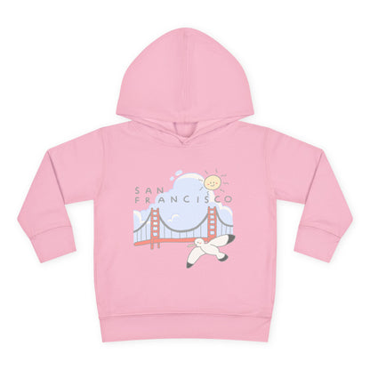 San Francisco Toddler Hoodie — Golden Gate Bridge & Seagull Pullover