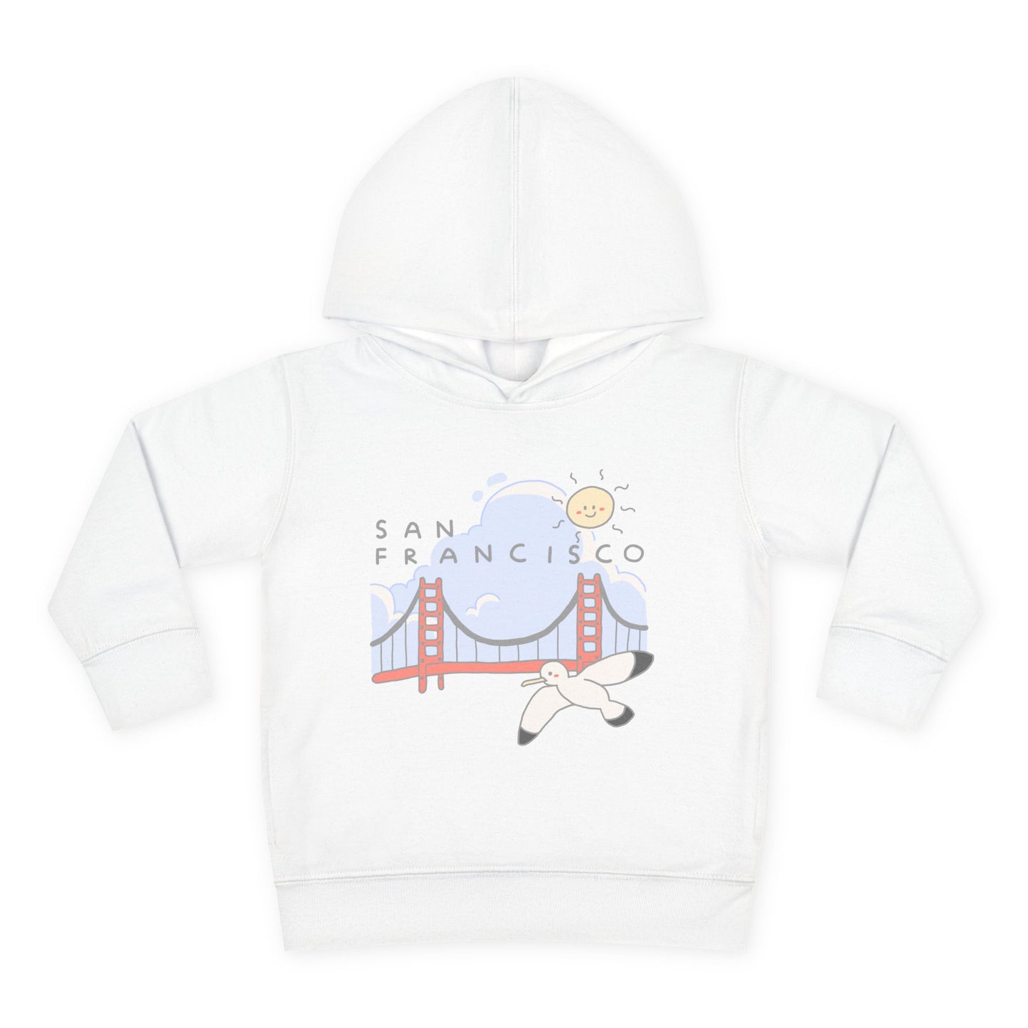 San Francisco Toddler Hoodie — Golden Gate Bridge & Seagull Pullover