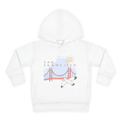 San Francisco Toddler Hoodie — Golden Gate Bridge & Seagull Pullover