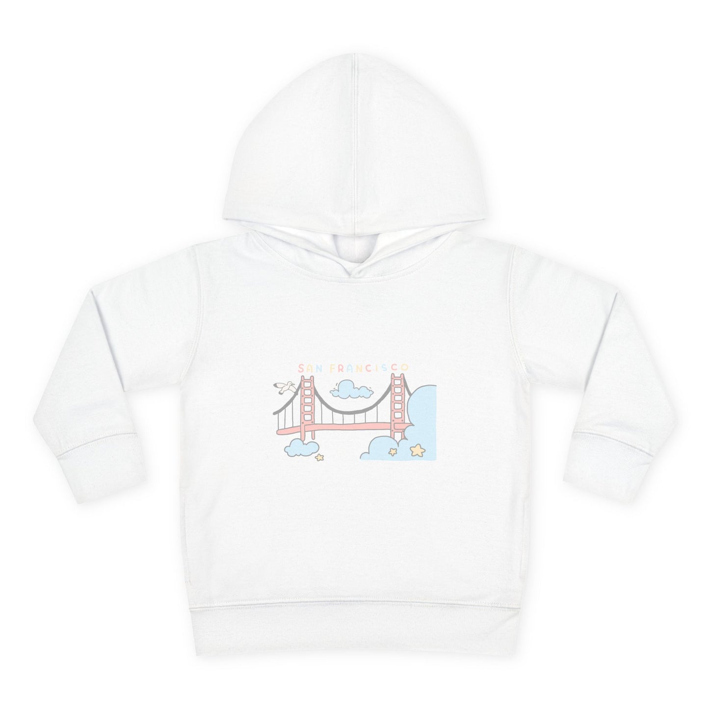 Toddler Hoodie — Cute Pastel Golden Gate Bridge Pullover