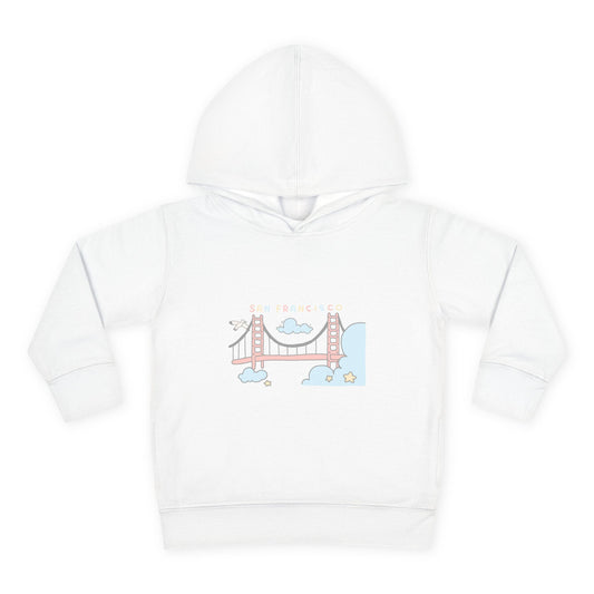 Toddler Hoodie — Cute Pastel Golden Gate Bridge Pullover