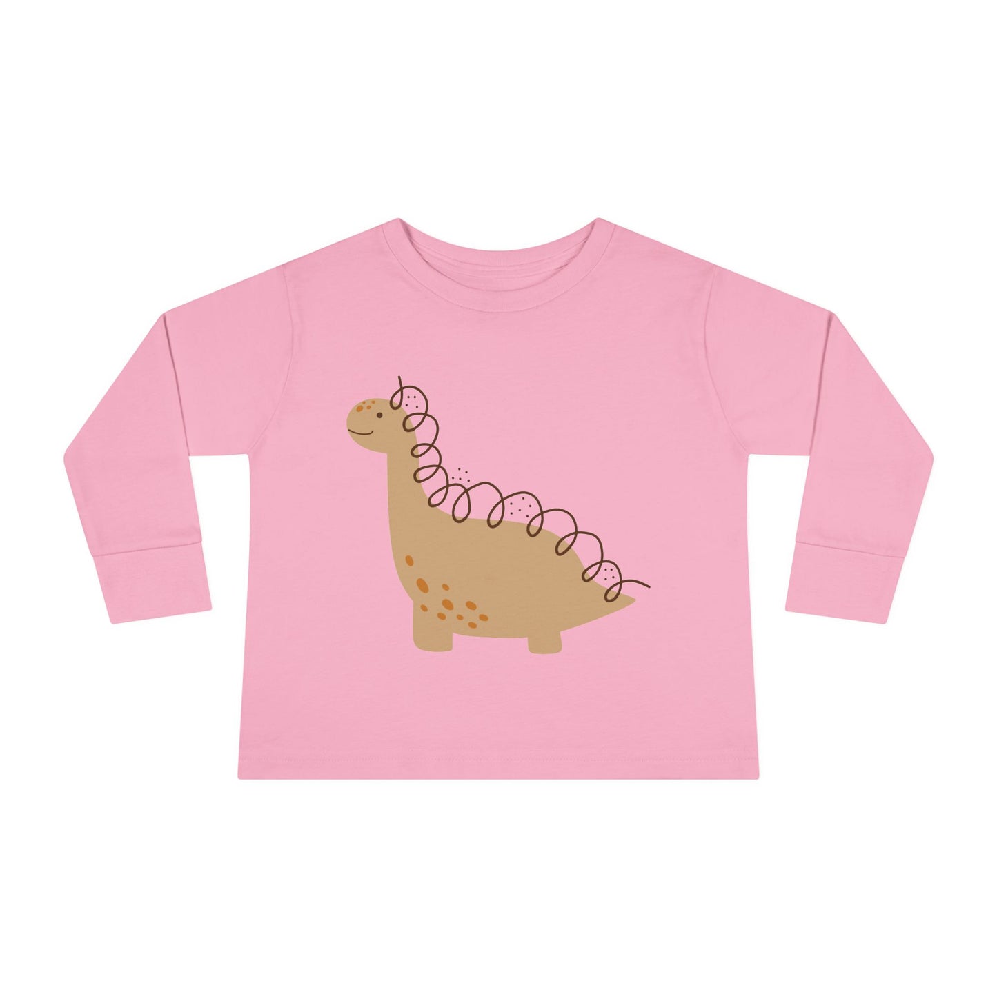Toddler Long Sleeve Tee - Gentle Dino Buddy Minimalist Kids Shirt