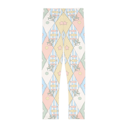 Kids Leggings - Australian Pastel Seashell & Starfish All-Over Print
