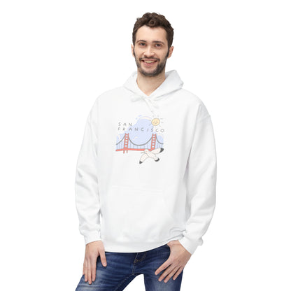 San Francisco Golden Gate Airplane Hoodie — Retro Travel Graphic Hoodie