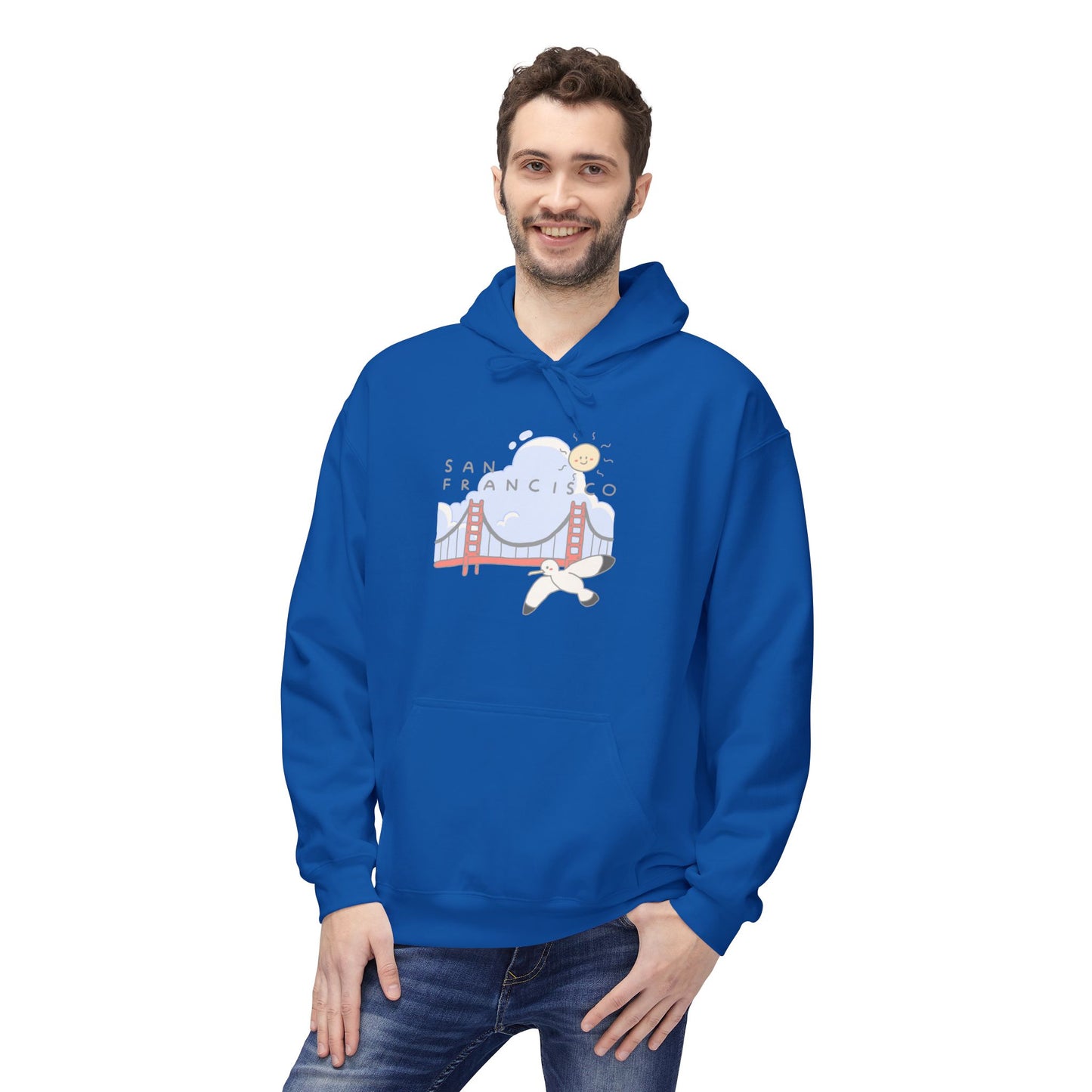 San Francisco Golden Gate Airplane Hoodie — Retro Travel Graphic Hoodie