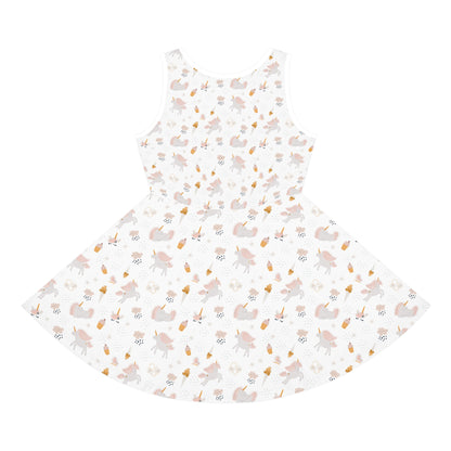 Girls' Unicorn Treats and Twirls Sundress - Lightweight AOP Dress