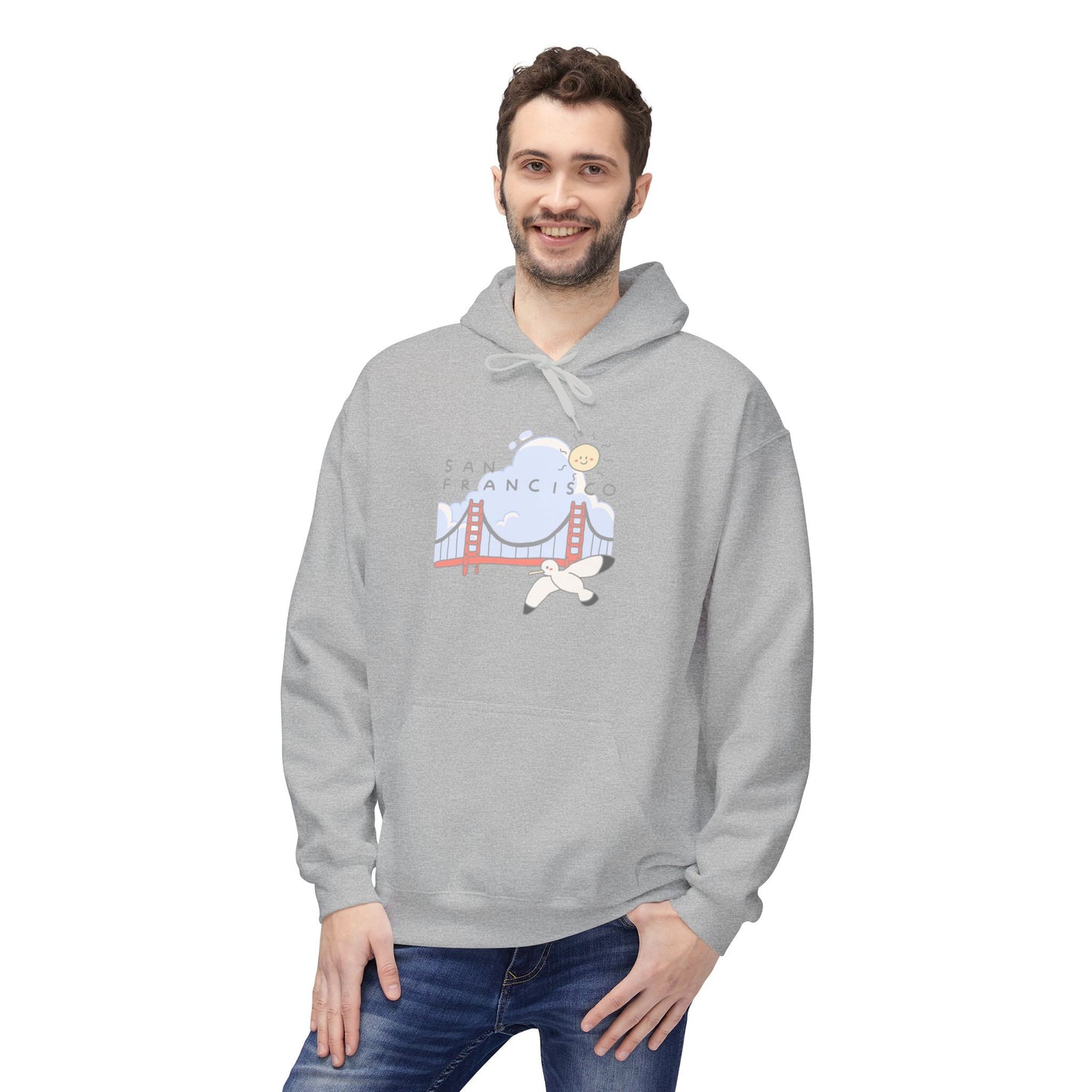 San Francisco Golden Gate Airplane Hoodie — Retro Travel Graphic Hoodie