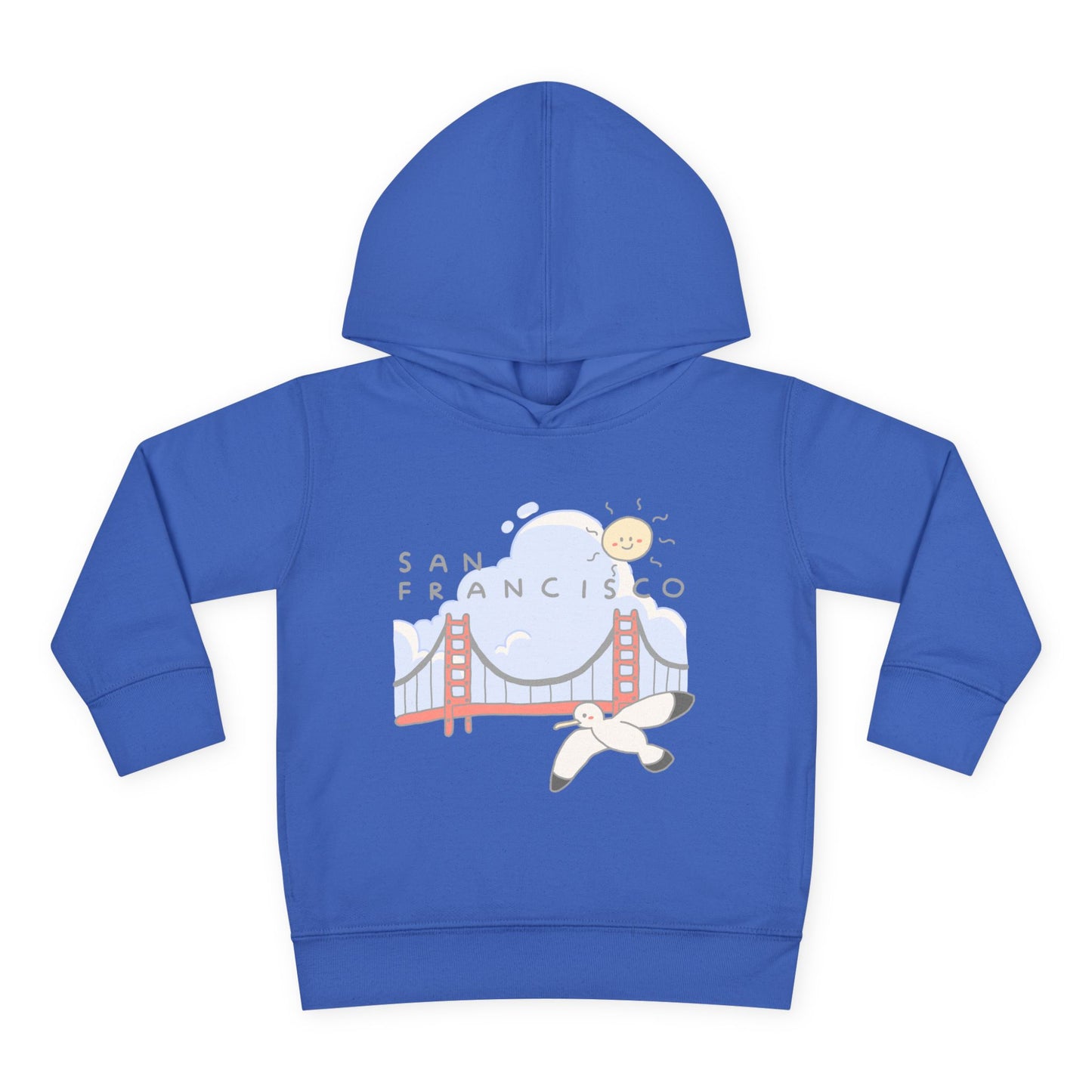 San Francisco Toddler Hoodie — Golden Gate Bridge & Seagull Pullover