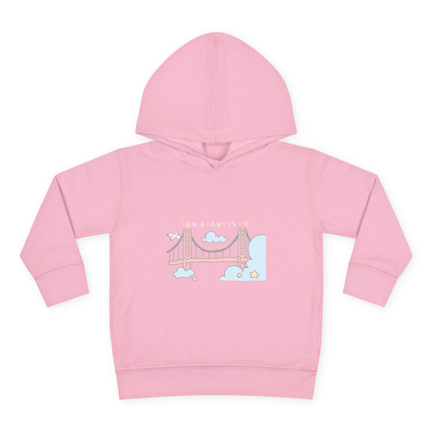 Toddler Hoodie — Cute Pastel Golden Gate Bridge Pullover
