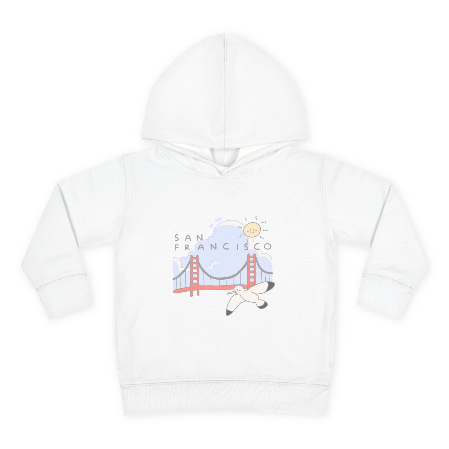 San Francisco Toddler Hoodie — Golden Gate Bridge & Seagull Pullover