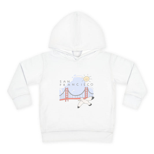 San Francisco Toddler Hoodie — Golden Gate Bridge & Seagull Pullover