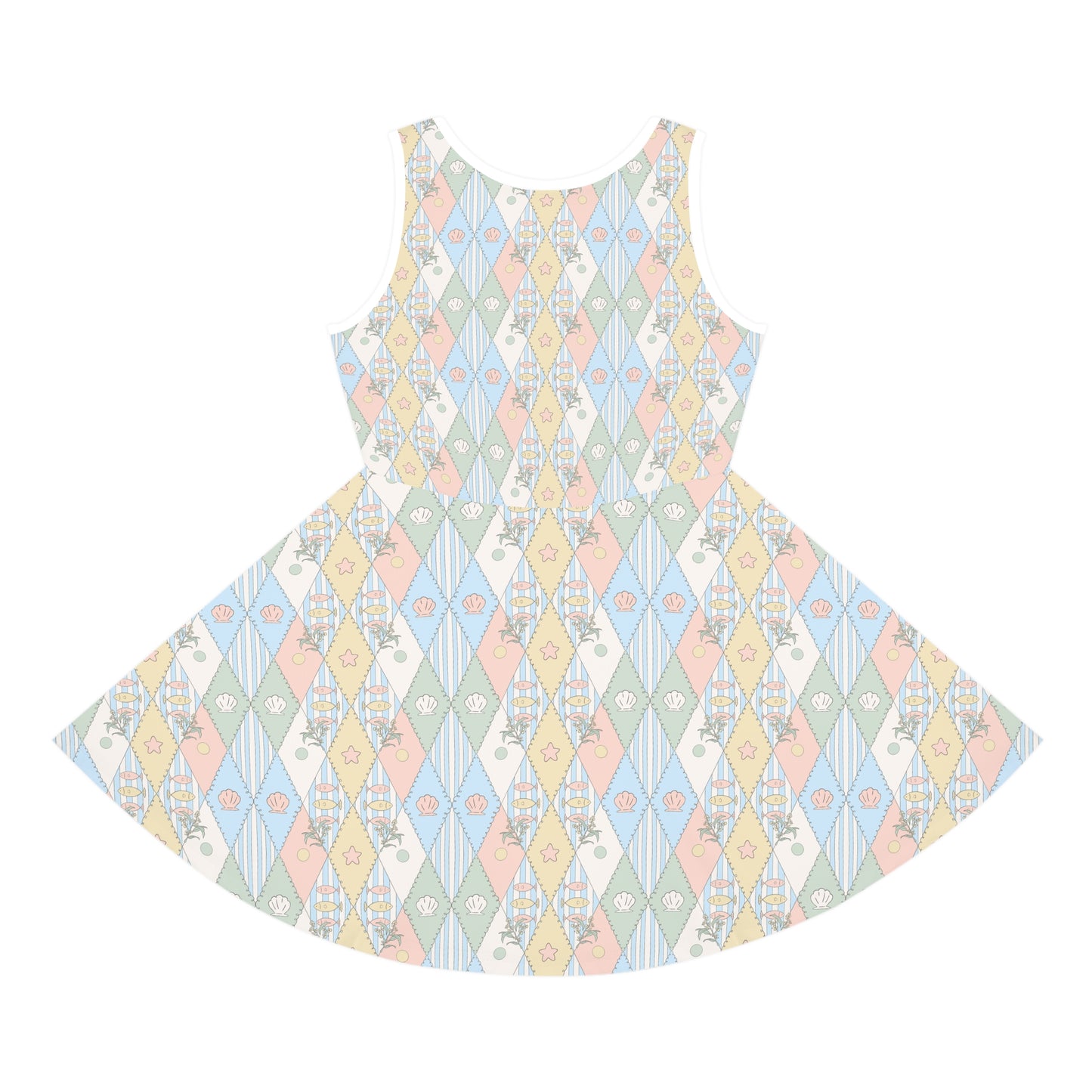 Adult Australian Floral Diamond Print Sundress