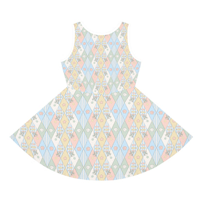 Adult Australian Floral Diamond Print Sundress