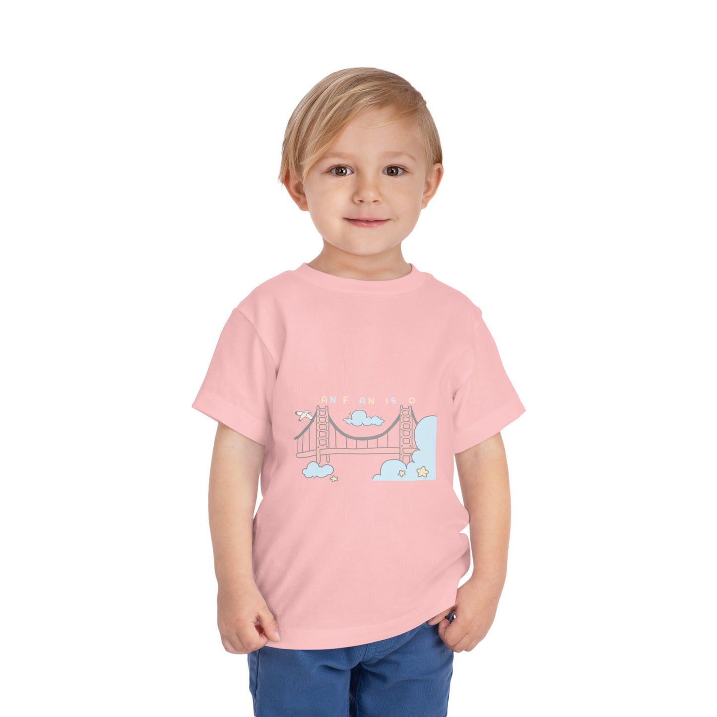 Golden Gate Bridge Toddler Tee — Cute Pastel San Francisco Bridge Graphic