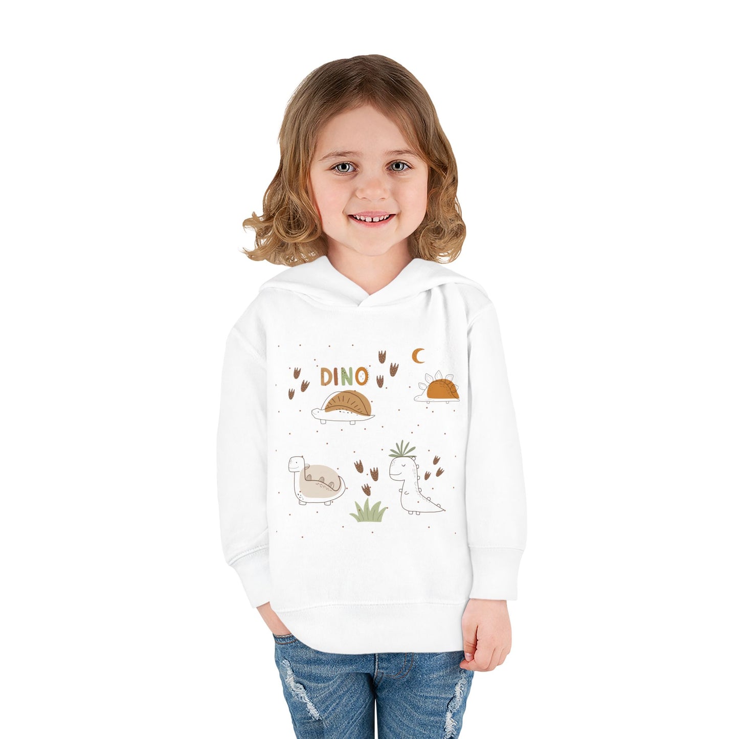 Playful Pastel Dino Friends Hoodie for Babies & Toddlers