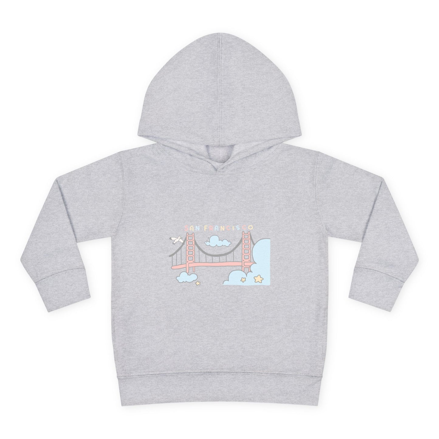Toddler Hoodie — Cute Pastel Golden Gate Bridge Pullover