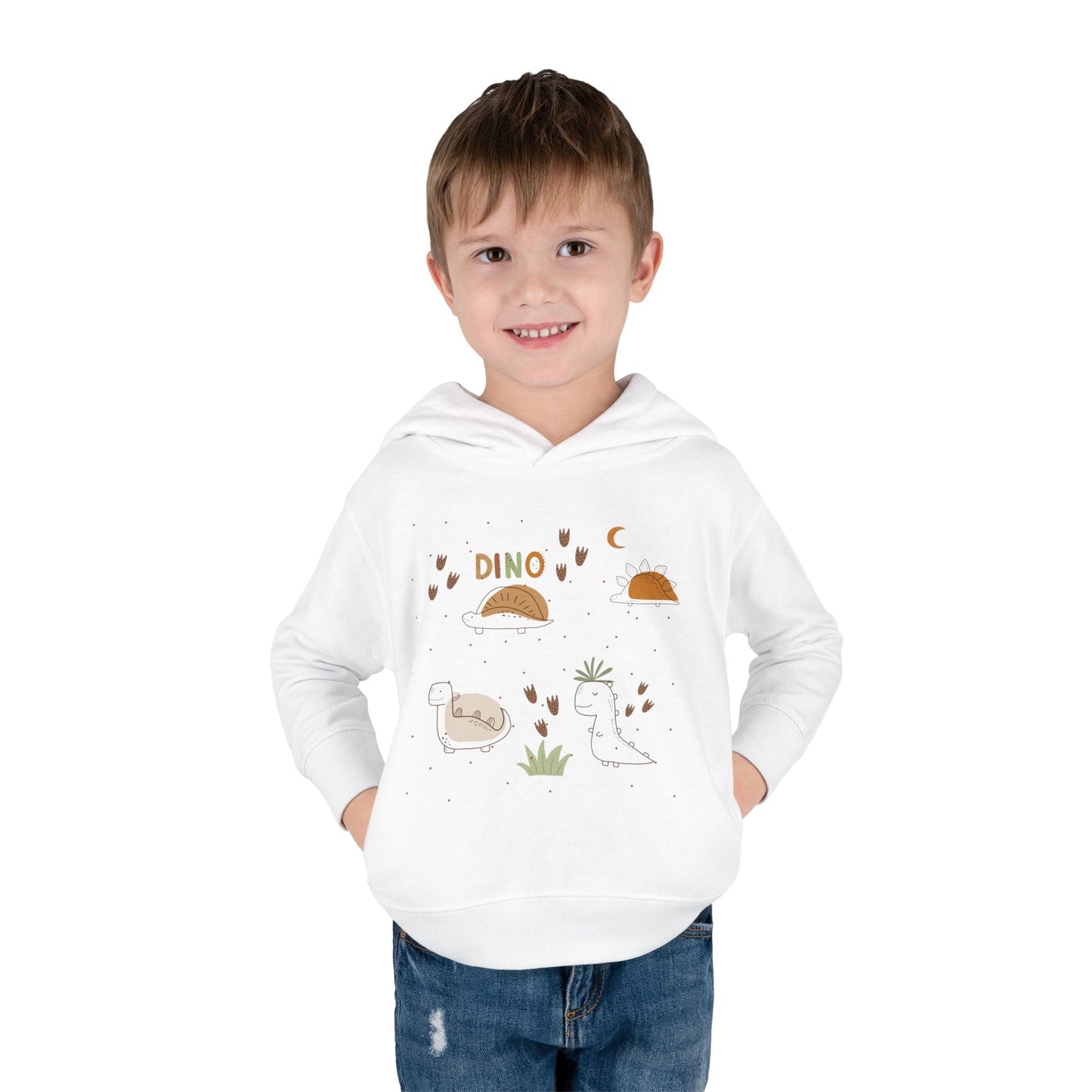 Playful Pastel Dino Friends Hoodie for Babies & Toddlers