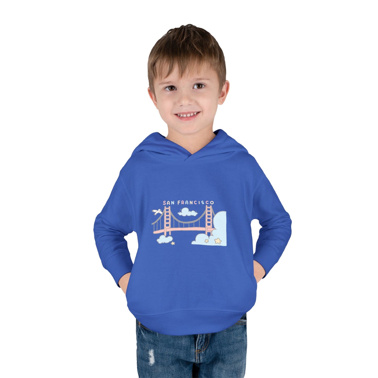 Toddler Hoodie — Cute Pastel Golden Gate Bridge Pullover