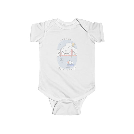 San Francisco Baby Bodysuit — Golden Gate Cute Skyline Infant Onesie