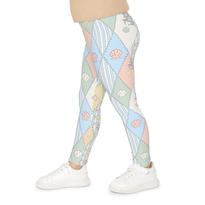 Kids Leggings - Australian Pastel Seashell & Starfish All-Over Print