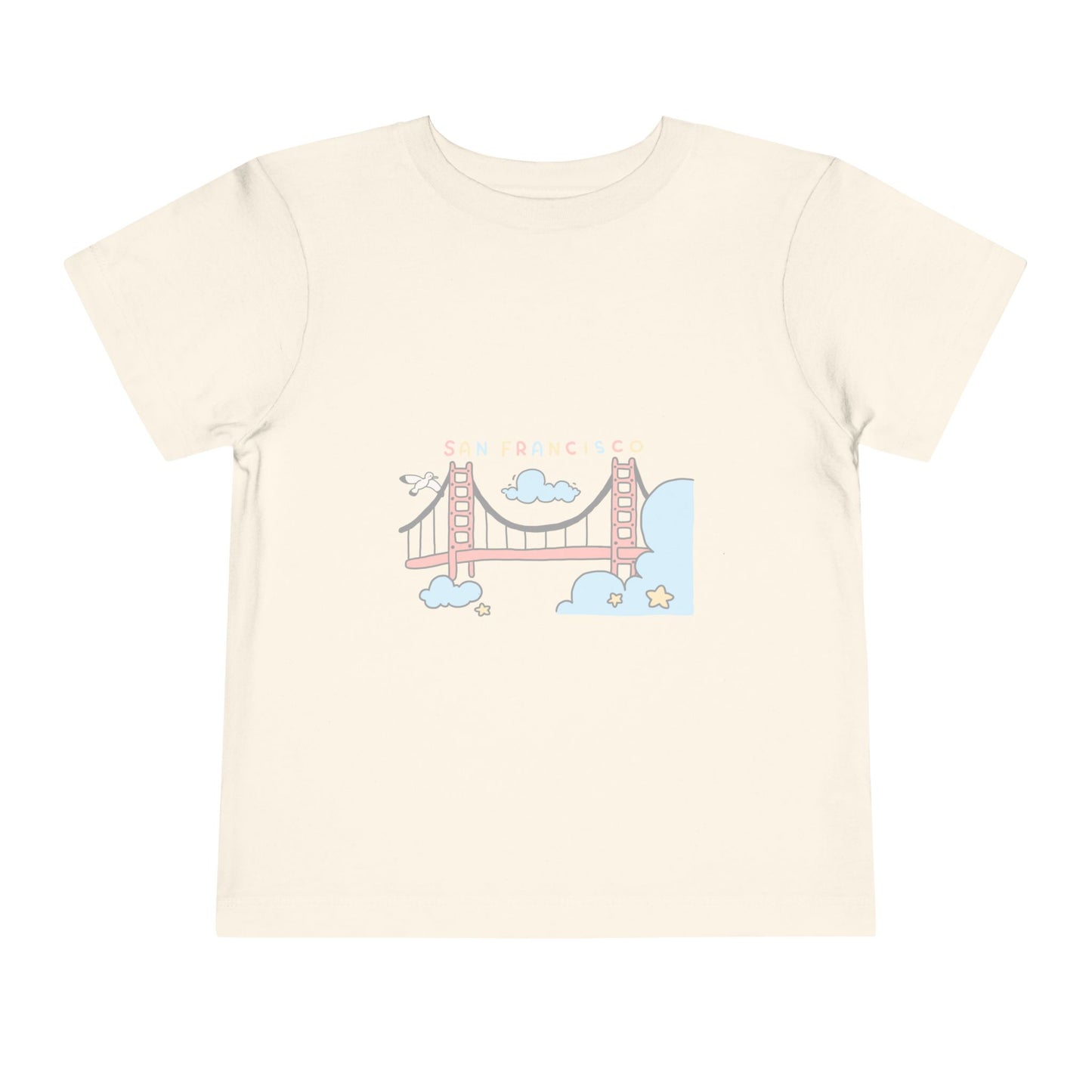 Golden Gate Bridge Toddler Tee — Cute Pastel San Francisco Bridge Graphic