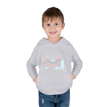 Toddler Hoodie — Cute Pastel Golden Gate Bridge Pullover
